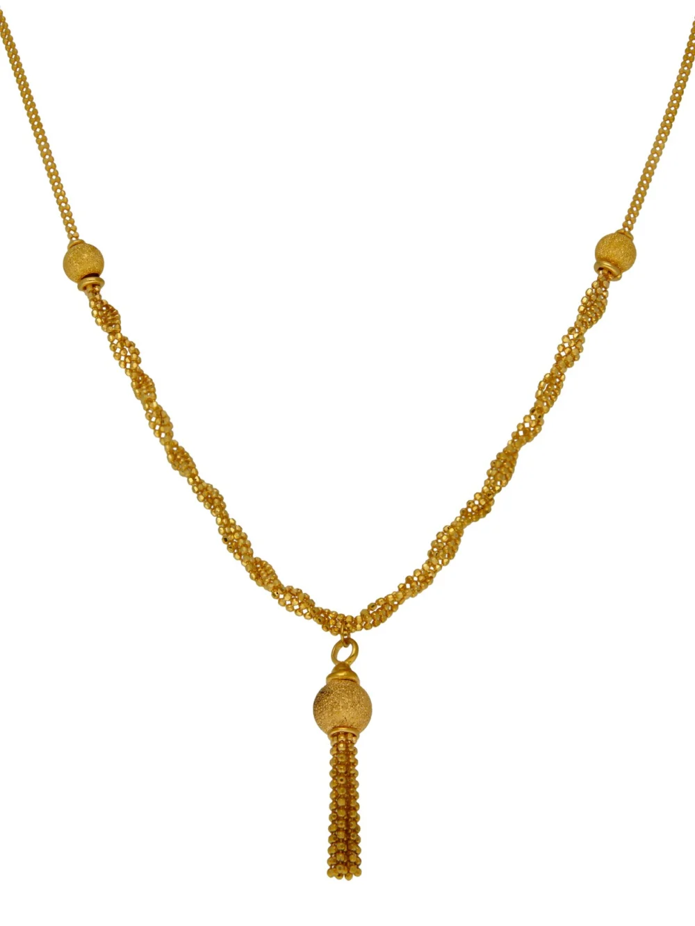 William May High Carat 16" Fancy Tassle Drop Necklace