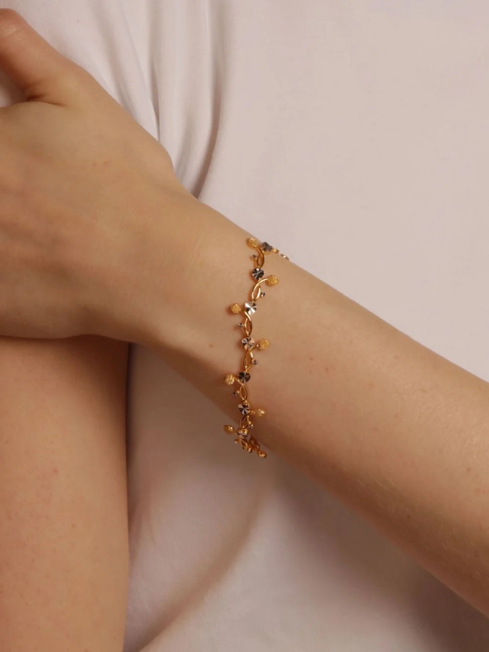 William May High Carat 7" Fancy Link Bracelet, view 2
