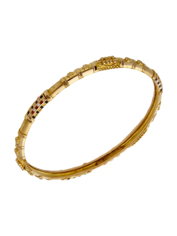 William May High Carat Fancy Patterned Push-On Bangle
