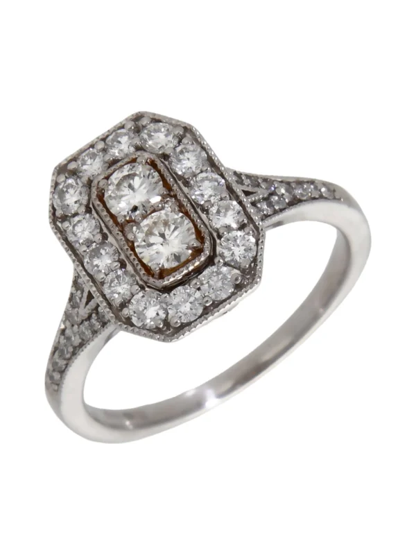 William May Jenny Packham 18ct Gold 0.90ct Diamond Cluster Ring