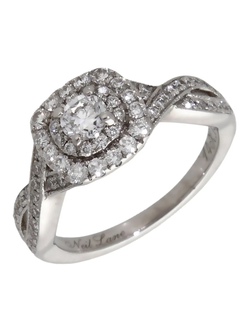 William May Neil Lane 14ct White Gold 0.75ct Diamond Cluster Ring