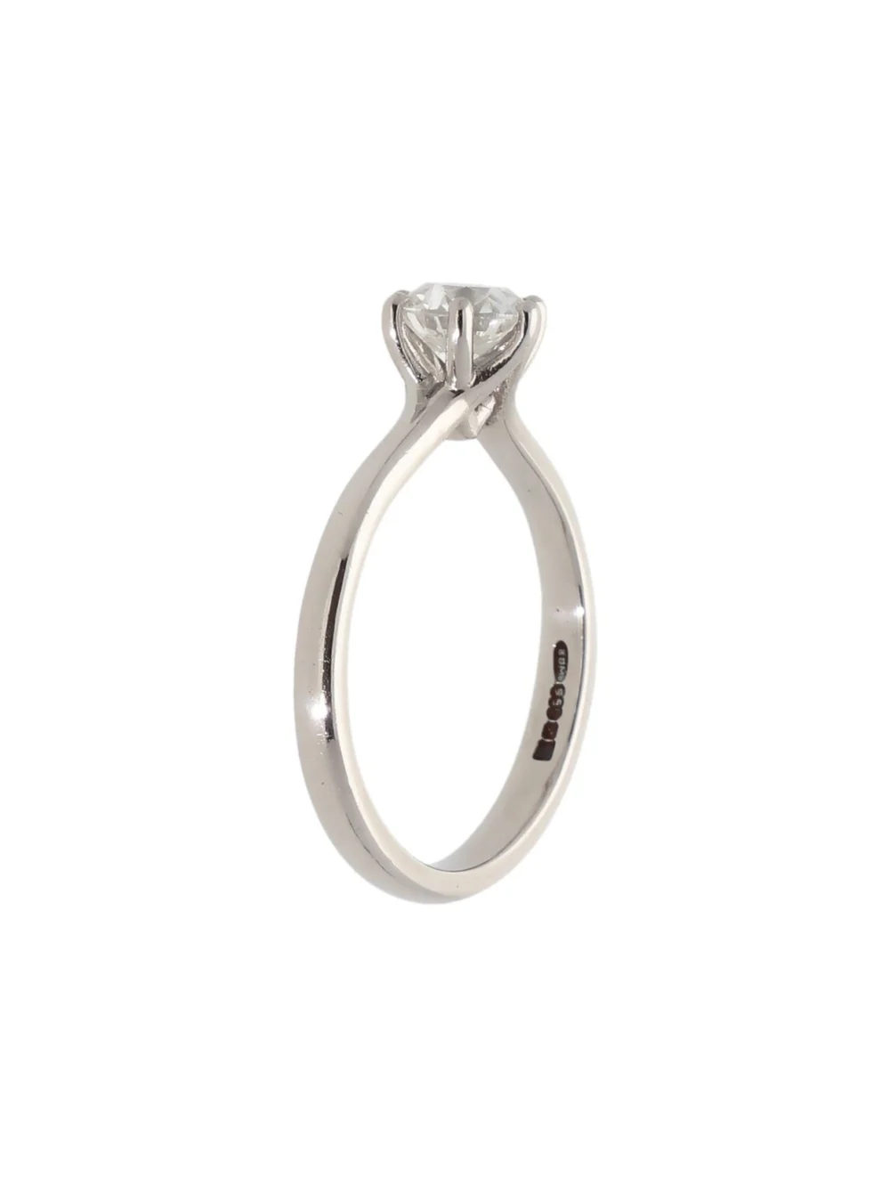William May Palladium 0.70 Carat Diamond Solitaire Ring, view 3