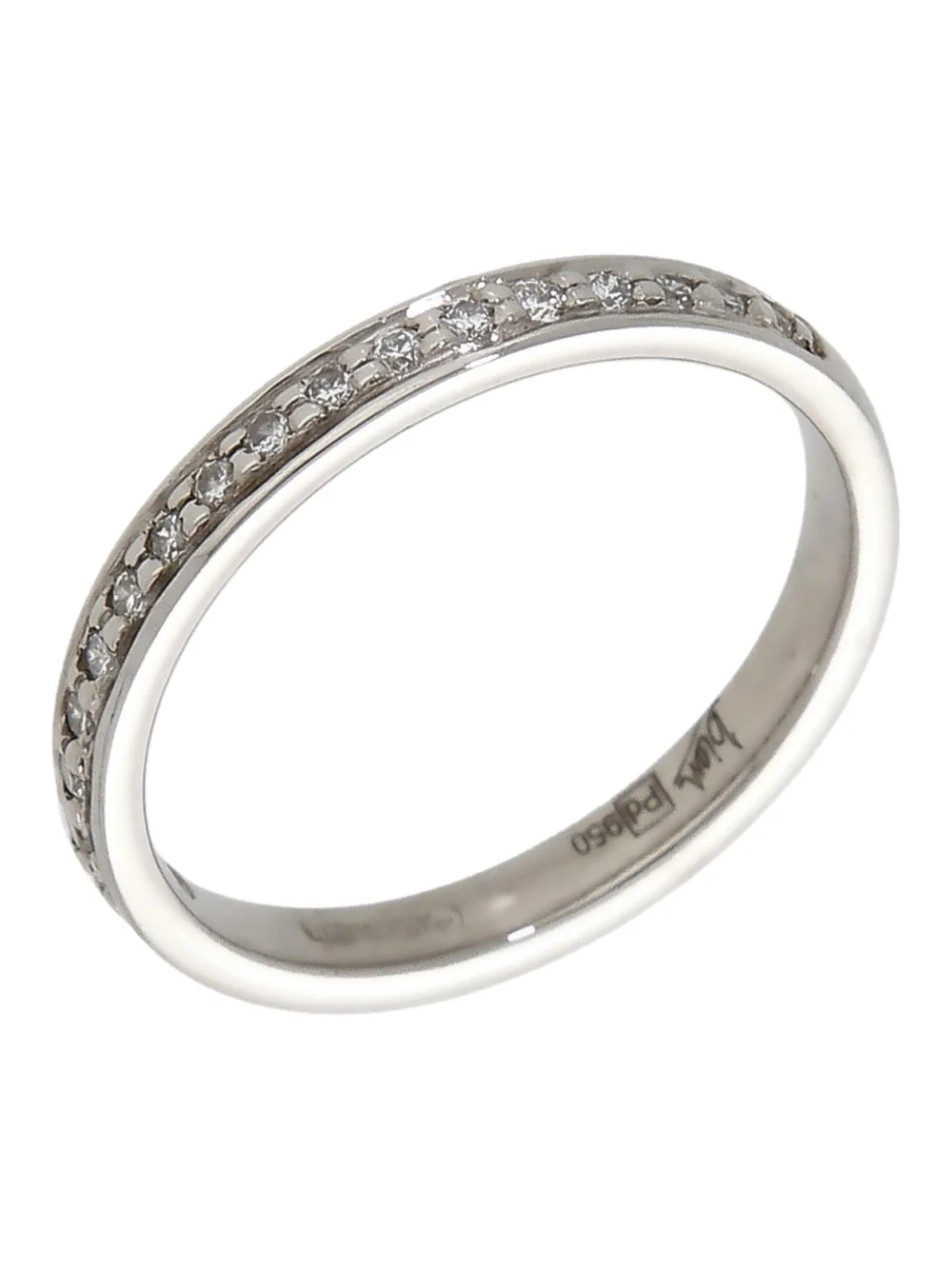 William May Palladium Diamond Set Half Eternity Ring