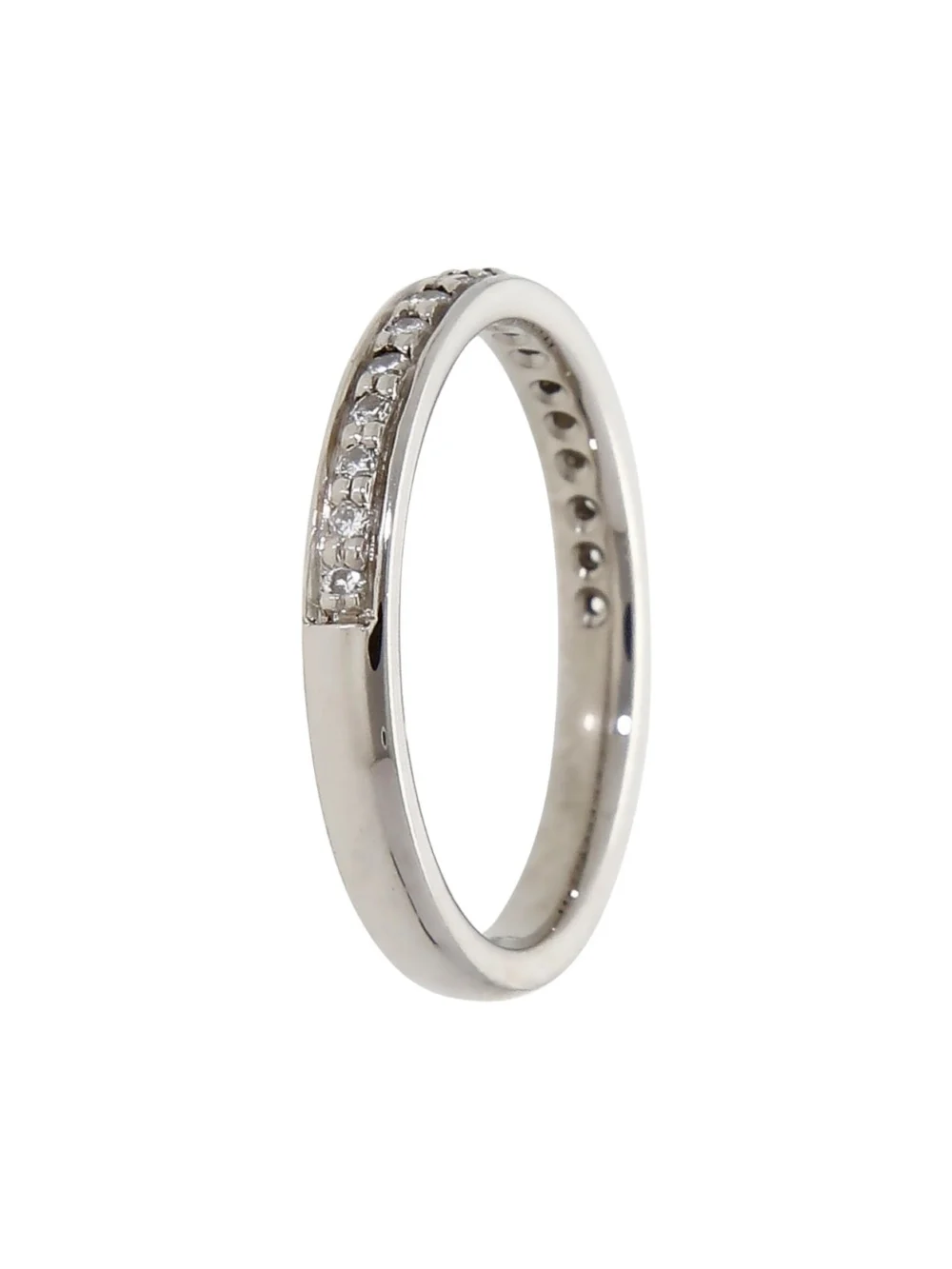 William May Palladium Diamond Set Half Eternity Ring, view 2