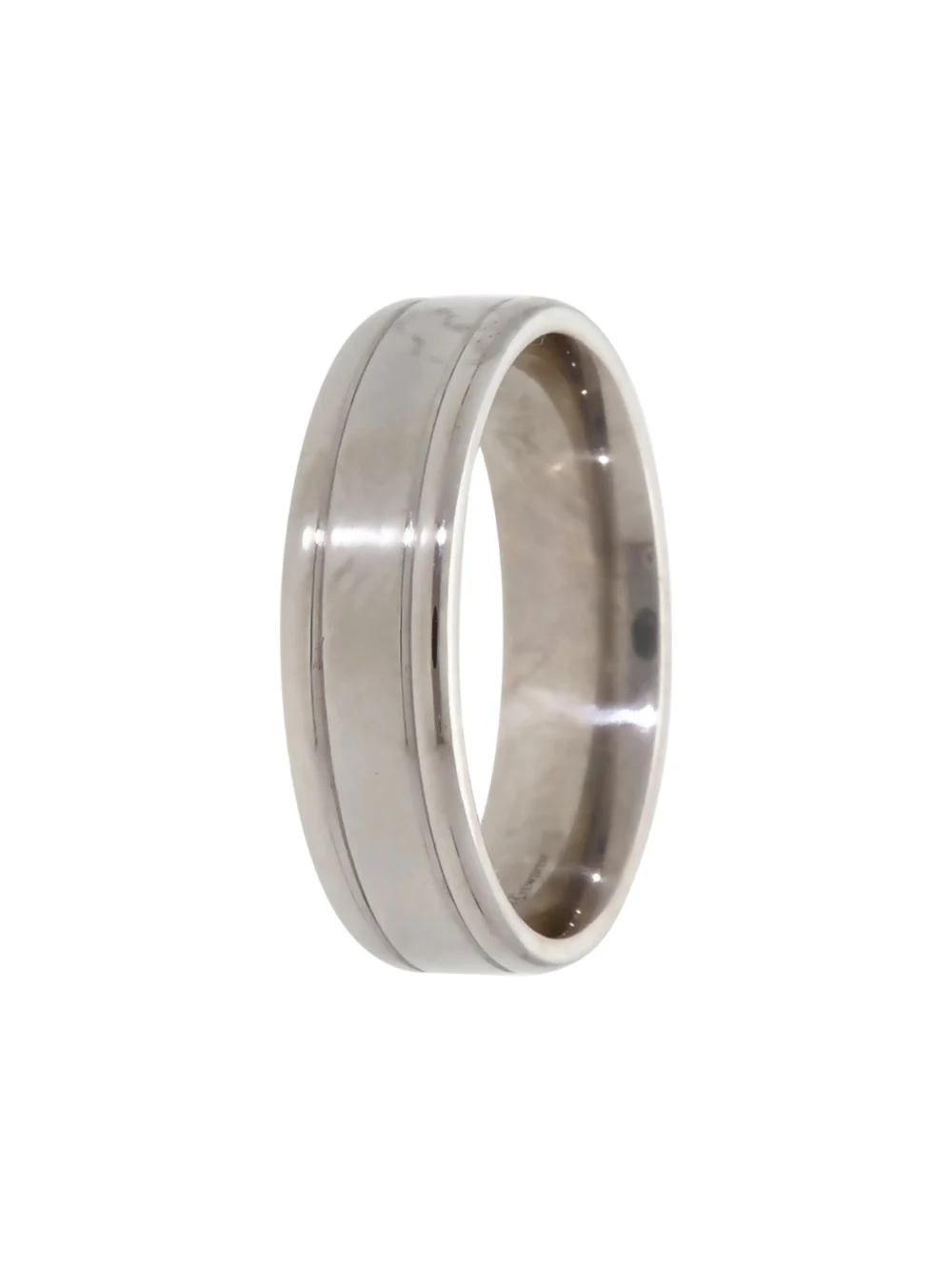 William May Palladium Edged 6mm Wedding Band Ring, view 2