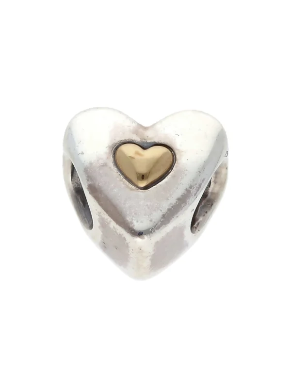 William May Pandora Silver & Gold Happy Anniversary Heart Charm