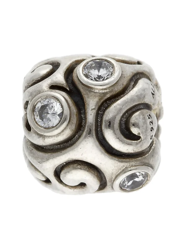 William May Pandora Silver Cubic Zirconia Swirl Charm