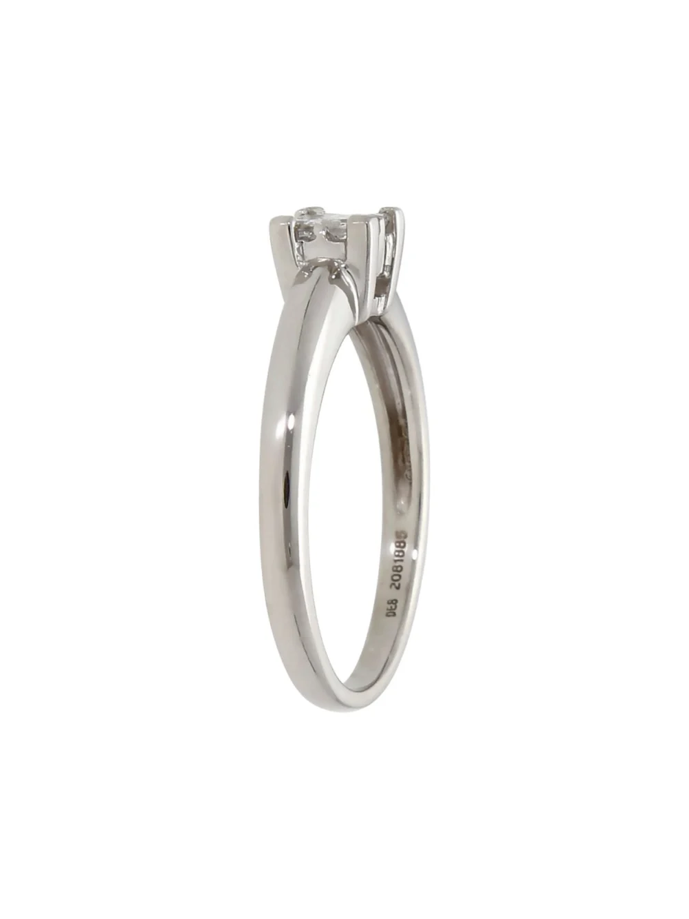 William May Platinum 0.18ct Princess Cut Diamond Cluster Ring, view 2