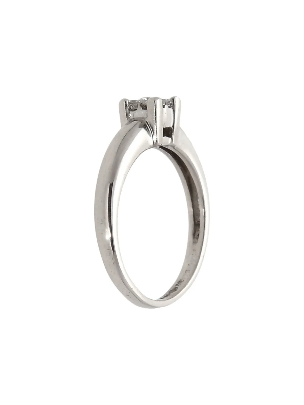 William May Platinum 0.20ct Princess Cut 4 Diamond Cluster Ring, view 2