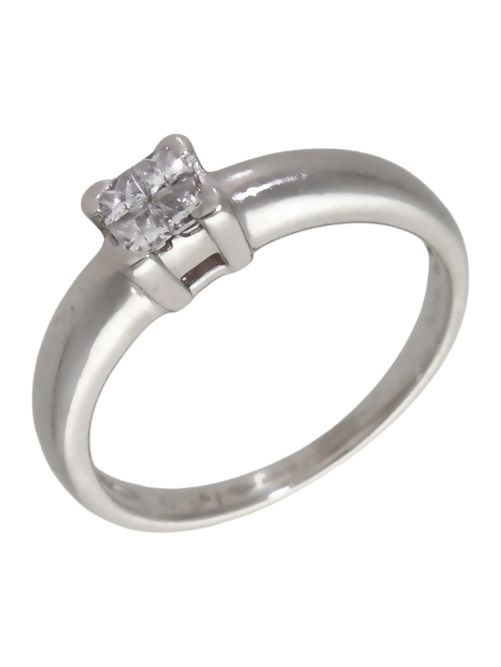 William May Platinum 0.20ct Princess Cut Diamond 4 Stone Ring
