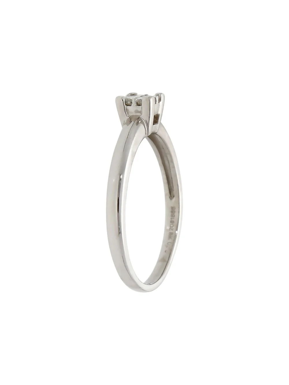 William May Platinum 0.20ct Princess Cut Diamond Cluster Ring, view 2