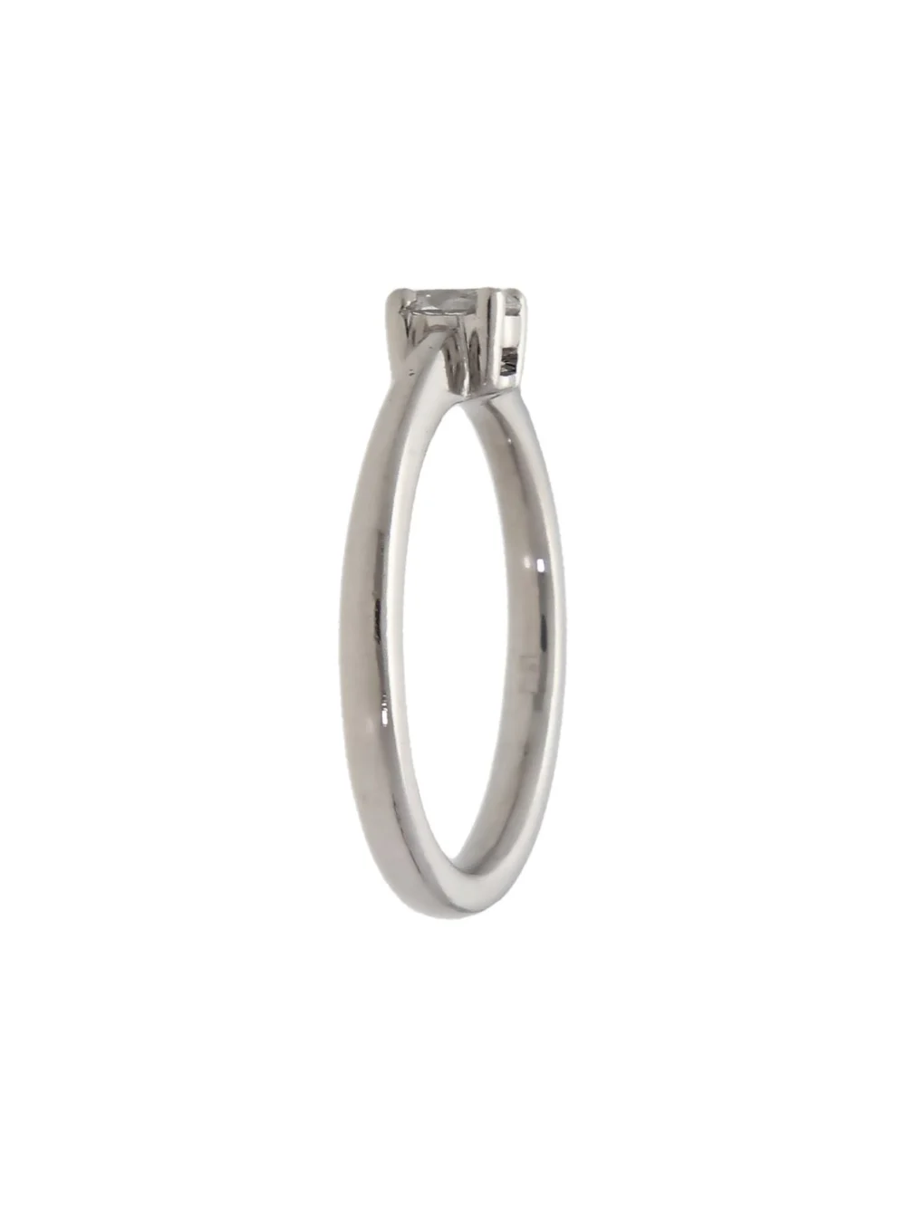 William May Platinum 0.25ct Oval Diamond Solitaire Ring, view 2