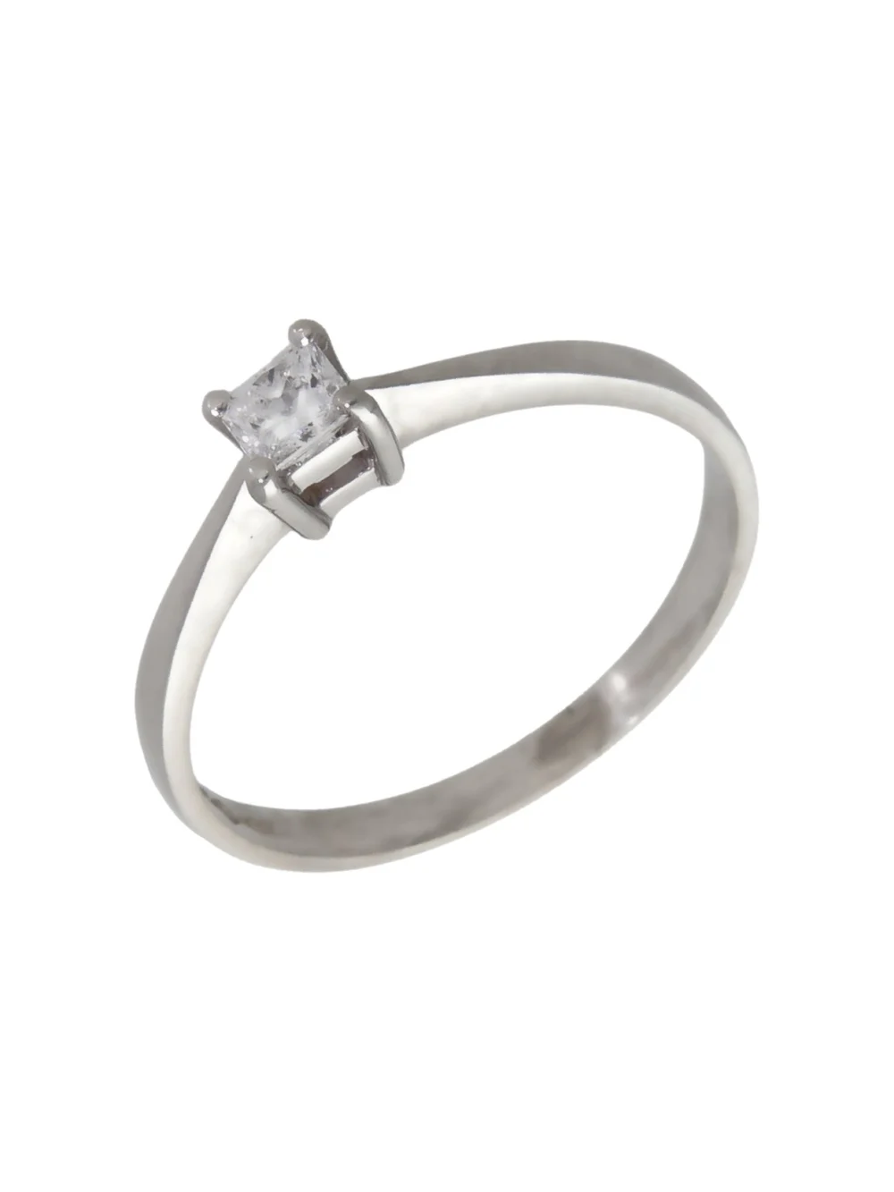 William May Platinum 0.25ct Princess Cut Diamond Solitaire Ring