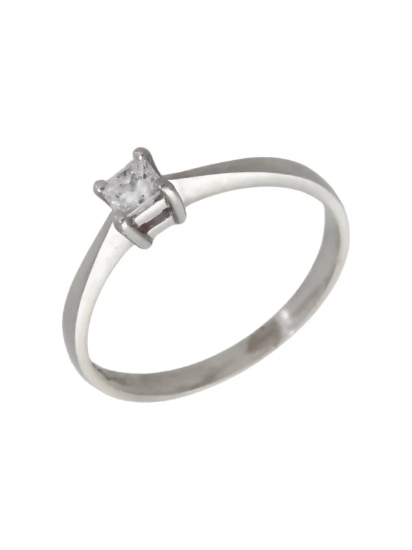 William May Platinum 0.25ct Princess Cut Diamond Solitaire Ring