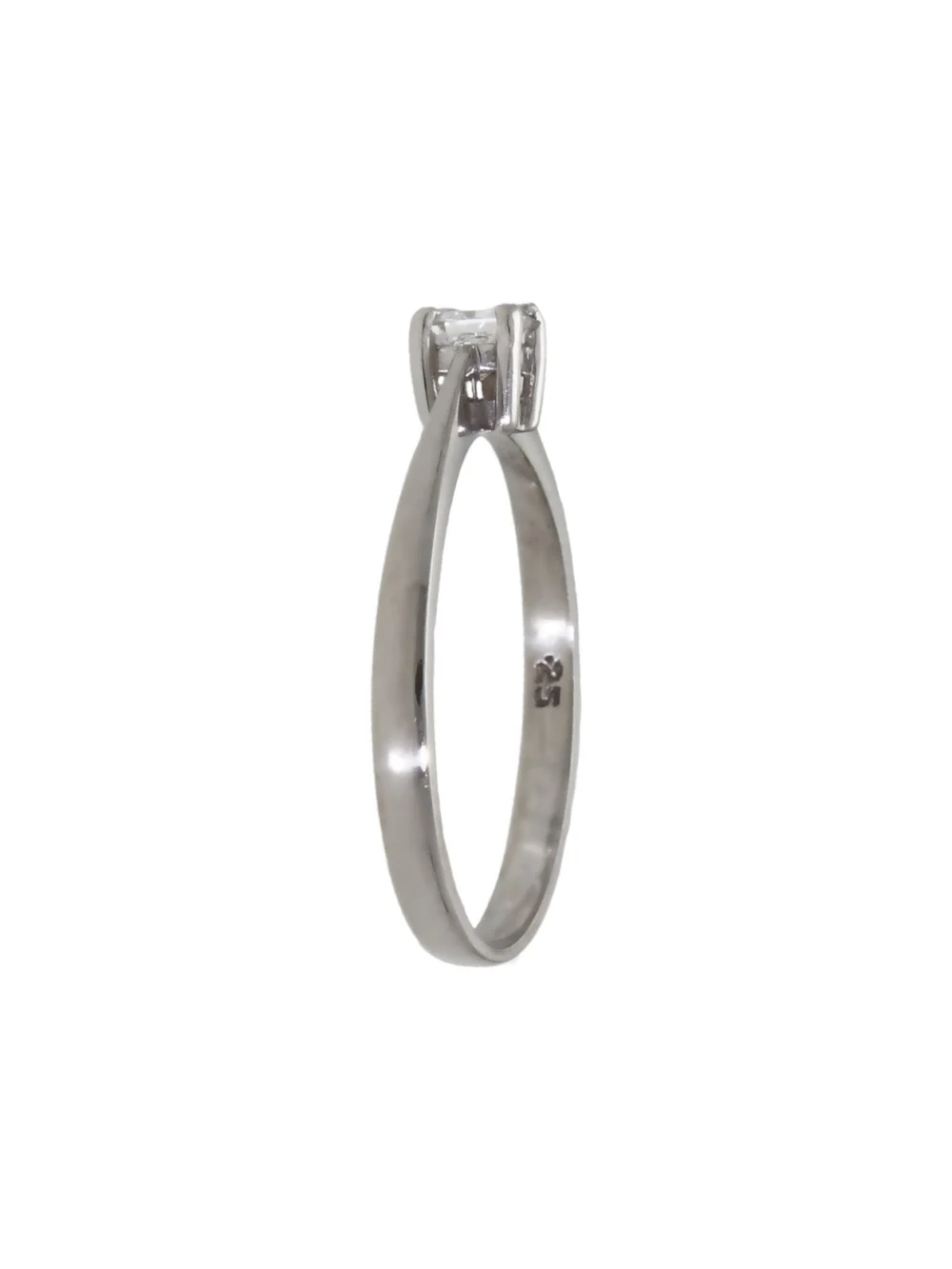 William May Platinum 0.25ct Princess Cut Diamond Solitaire Ring, view 2
