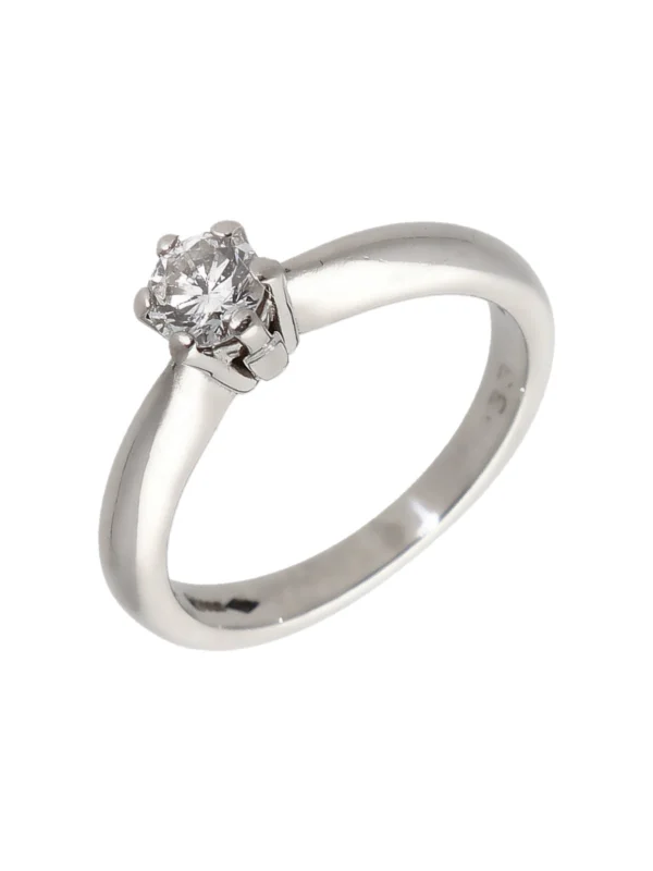 William May Platinum 0.30 Carat Diamond Solitaire Ring