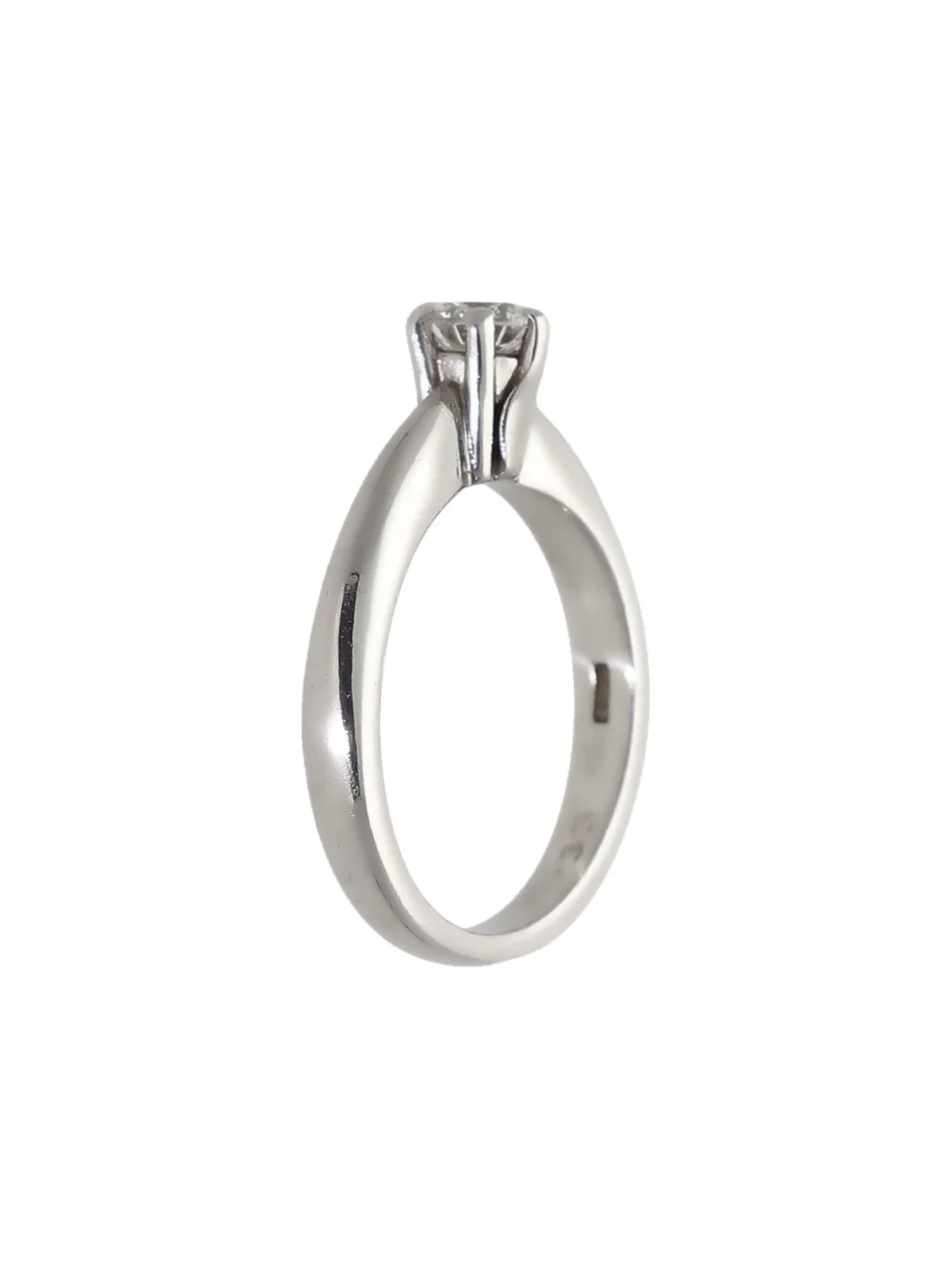 William May Platinum 0.30 Carat Diamond Solitaire Ring, view 2