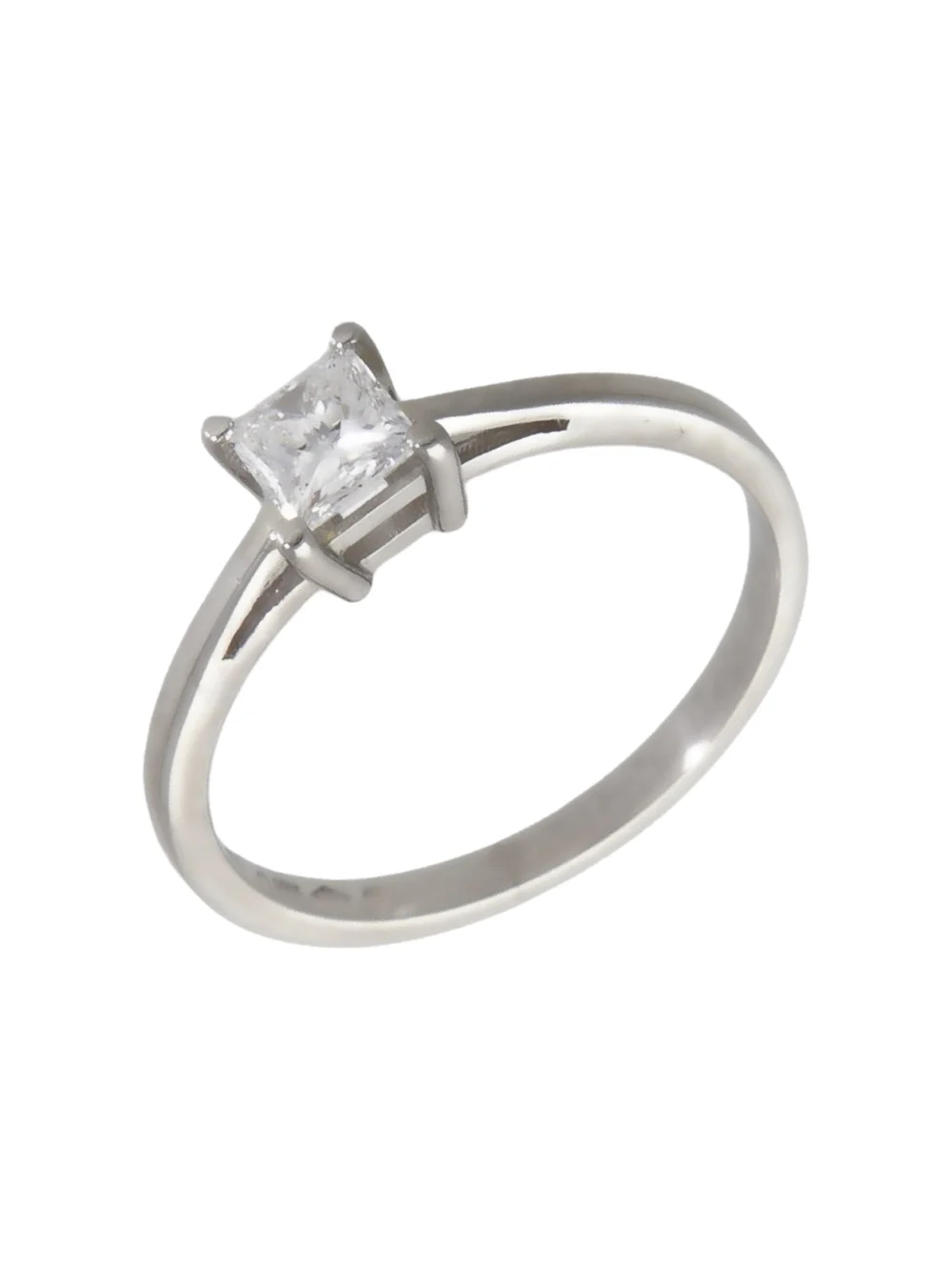 William May Platinum 0.33ct Princess Cut Diamond Solitaire Ring