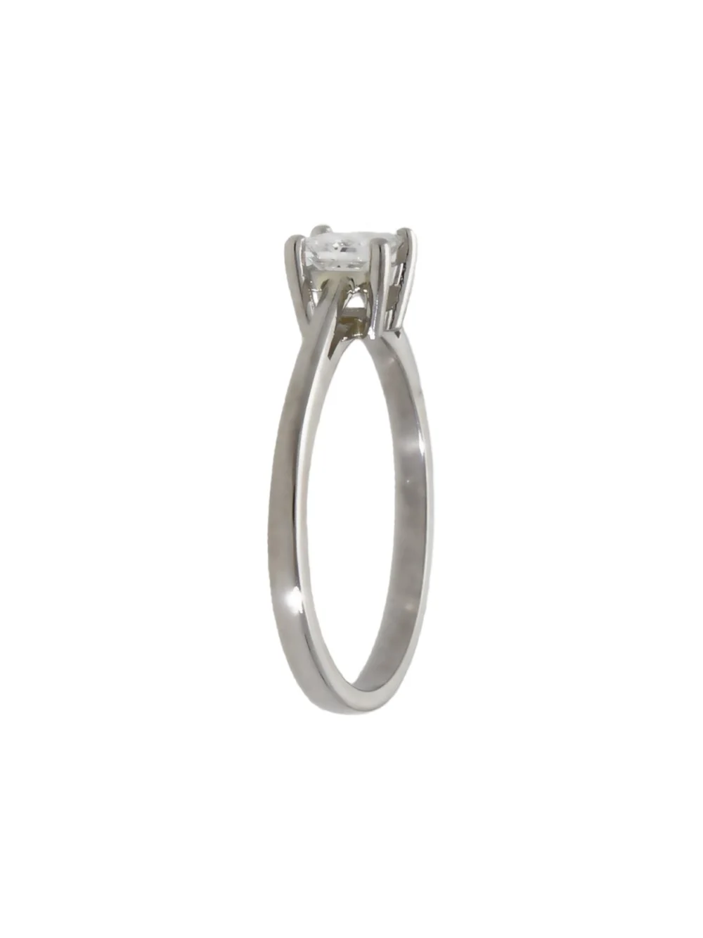 William May Platinum 0.33ct Princess Cut Diamond Solitaire Ring, view 2
