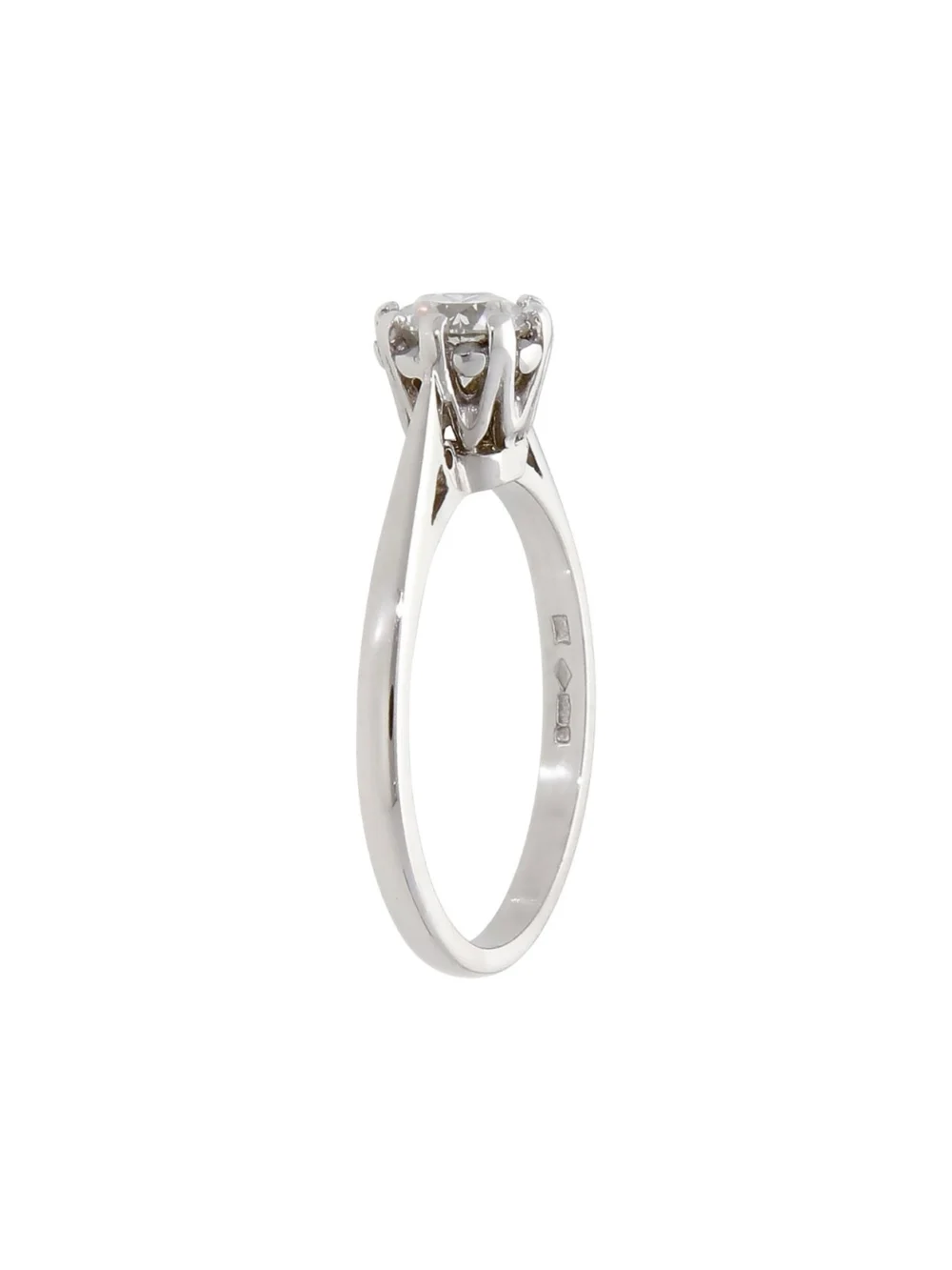 William May Platinum 0.50ct Diamond Solitaire Ring, view 3