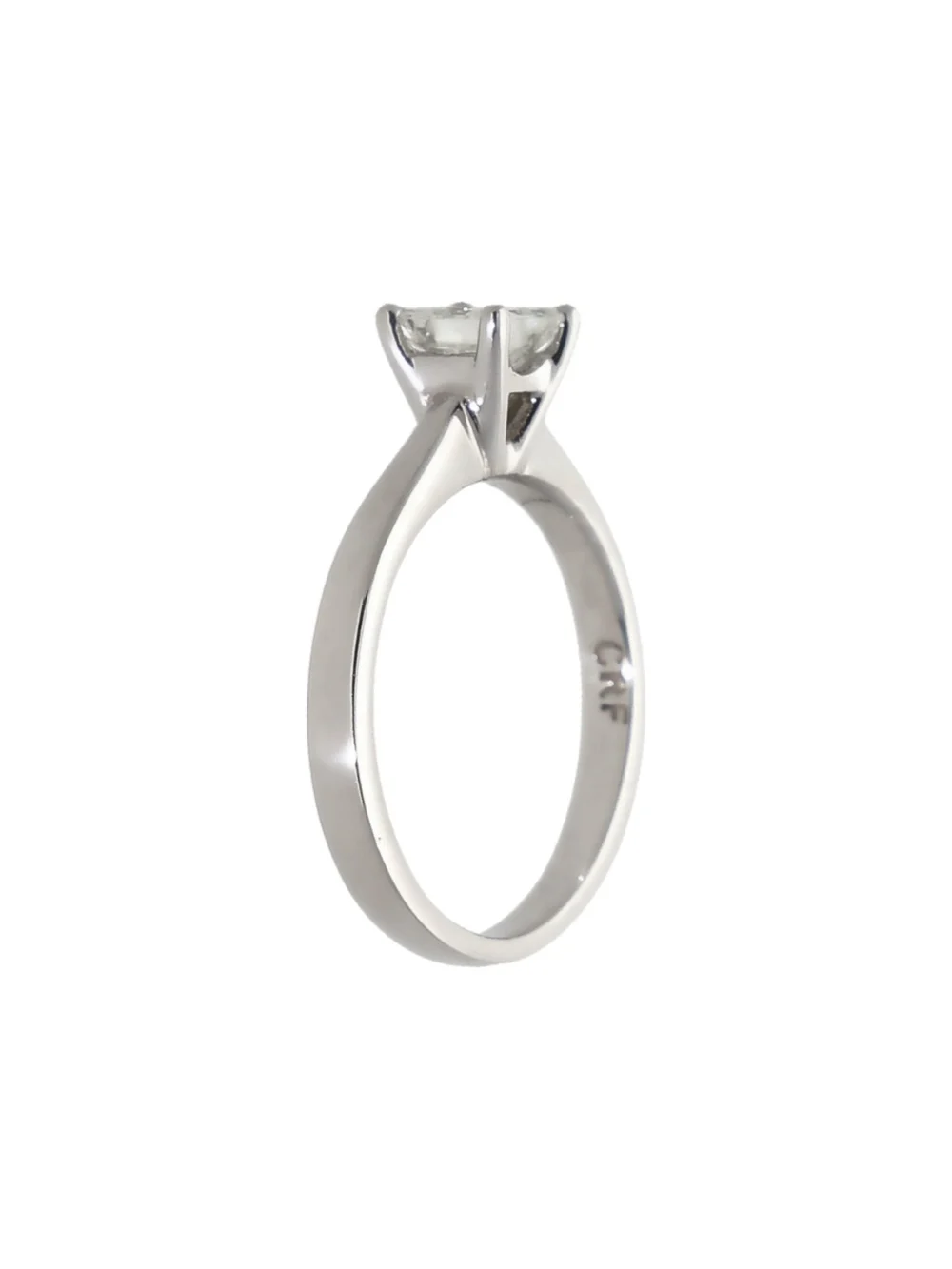William May Platinum 0.50ct Princess Cut Diamond Solitaire Ring, view 2