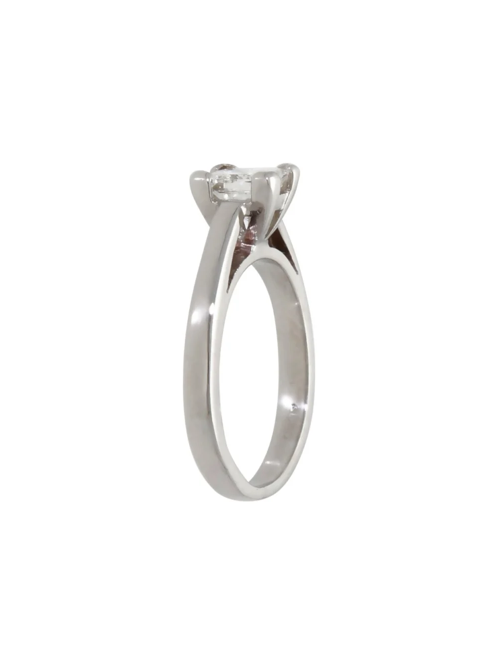 William May Platinum 0.59ct Princess Cut Diamond Solitaire Ring, view 2