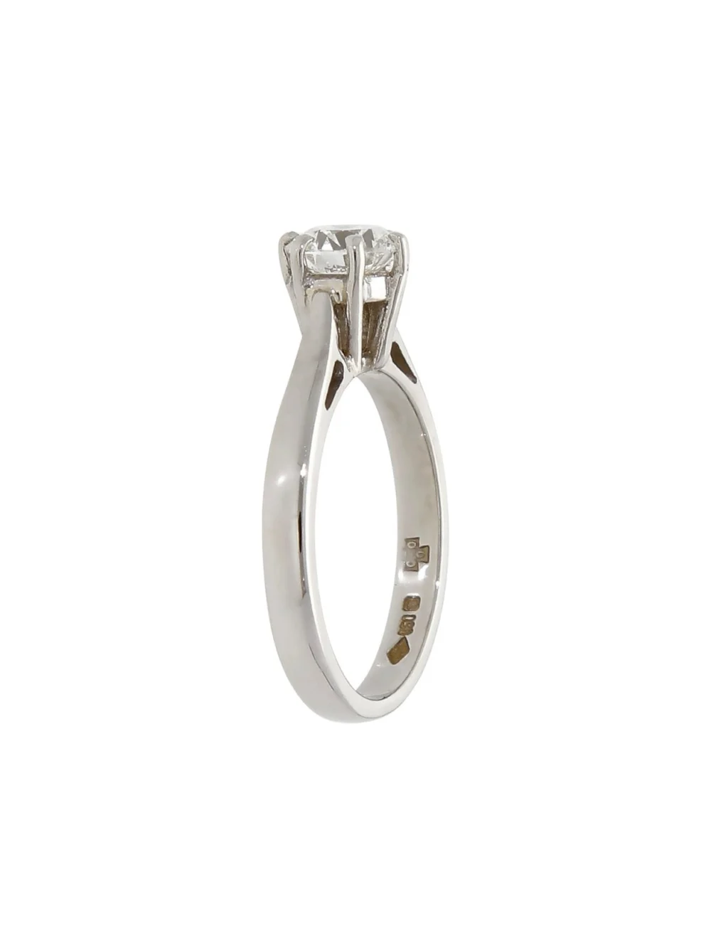 William May Platinum 0.60ct Diamond Solitaire Ring, view 3