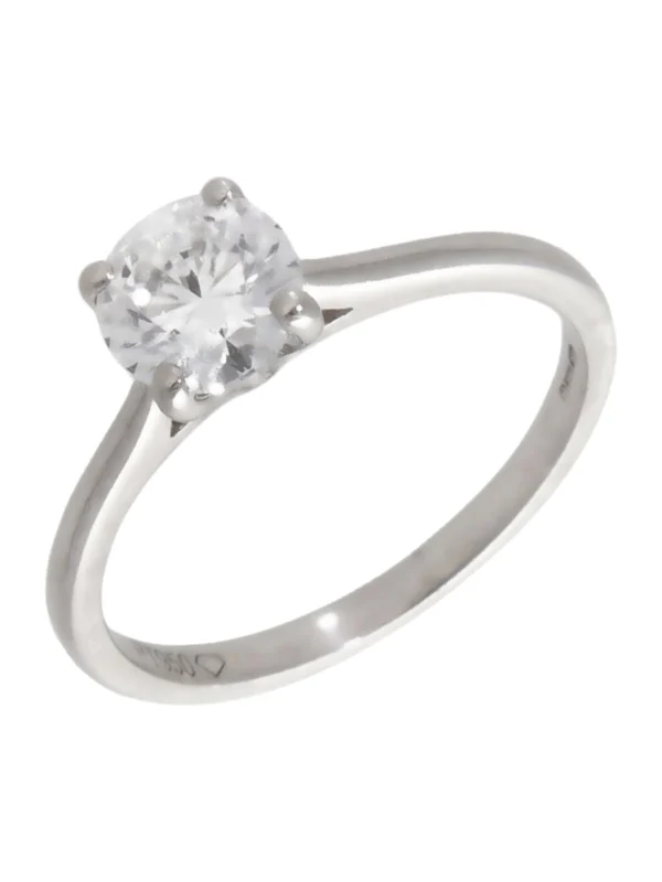 William May Platinum 0.65ct Diamond Solitaire Ring