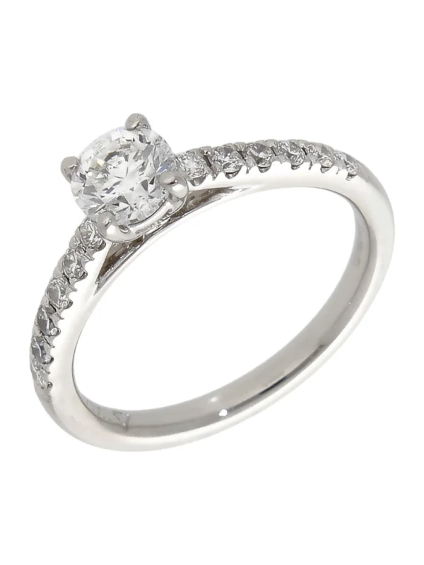 William May Platinum 0.66ct Diamond Solitaire & Shoulders Ring