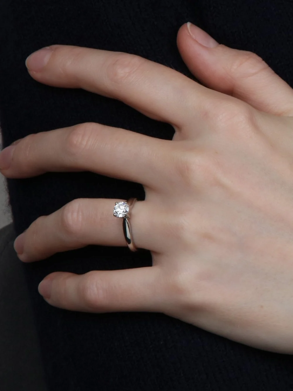 William May Platinum 0.73ct Vvs1 Diamond Solitaire Ring, view 2