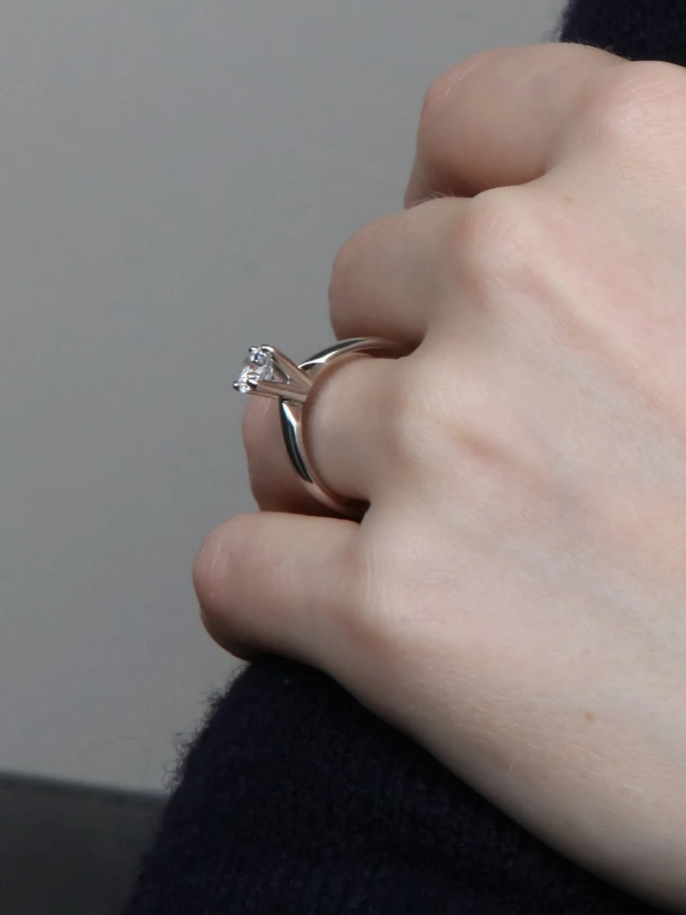 William May Platinum 0.73ct Vvs1 Diamond Solitaire Ring, view 3