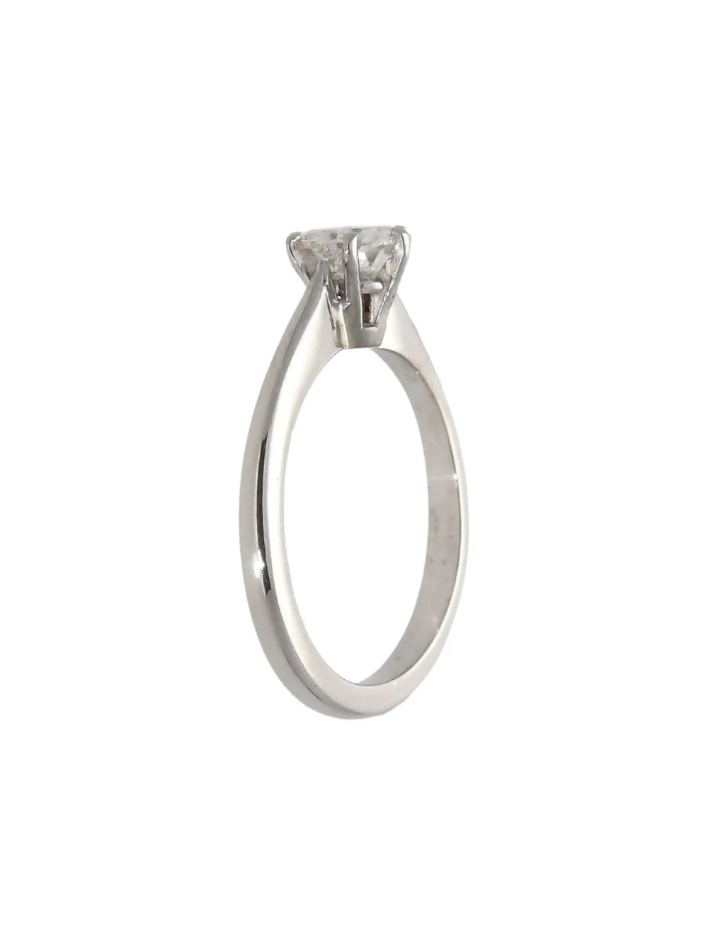 William May Platinum 0.75 Carat Diamond Solitaire Ring, view 3