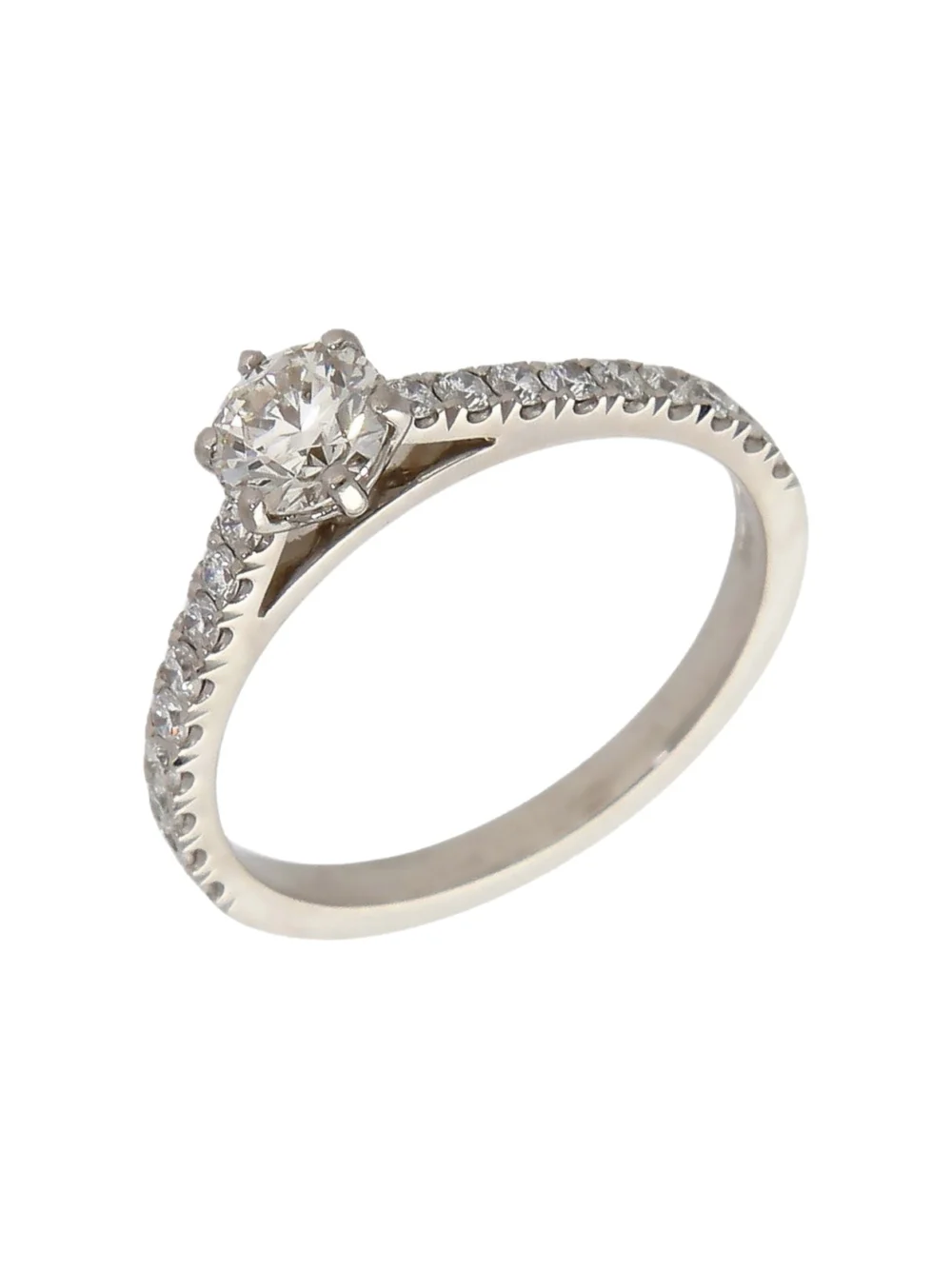 William May Platinum 0.77ct Diamond Solitaire & Shoulders Ring
