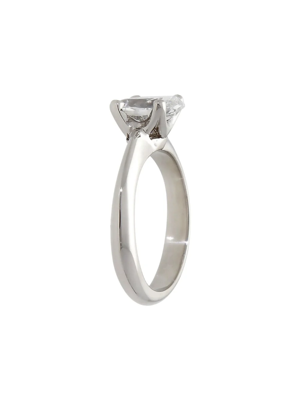 William May Platinum 0.92ct Oval Diamond Solitaire Ring, view 2