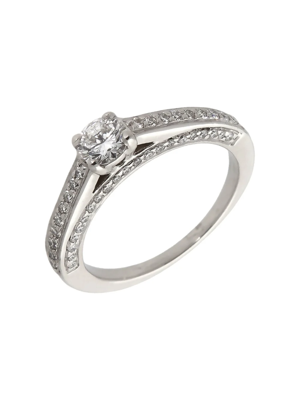 William May Platinum 1.00ct Diamond Solitaire & Shoulders Ring
