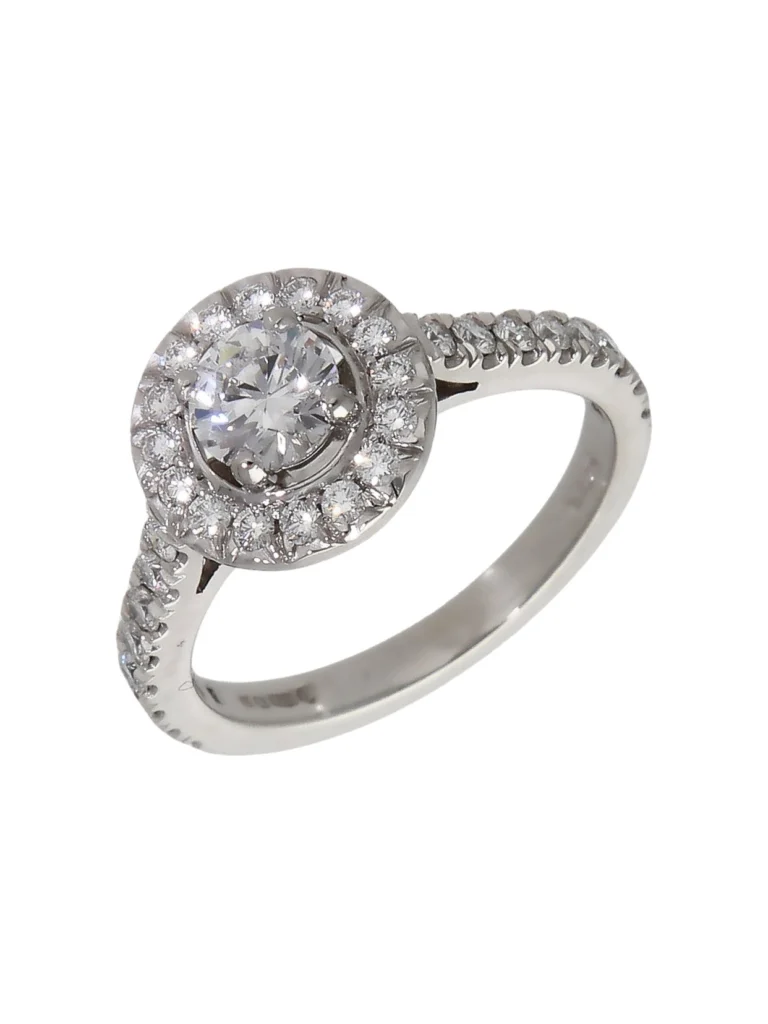 William May Platinum 1.01ct Diamond Halo Ring