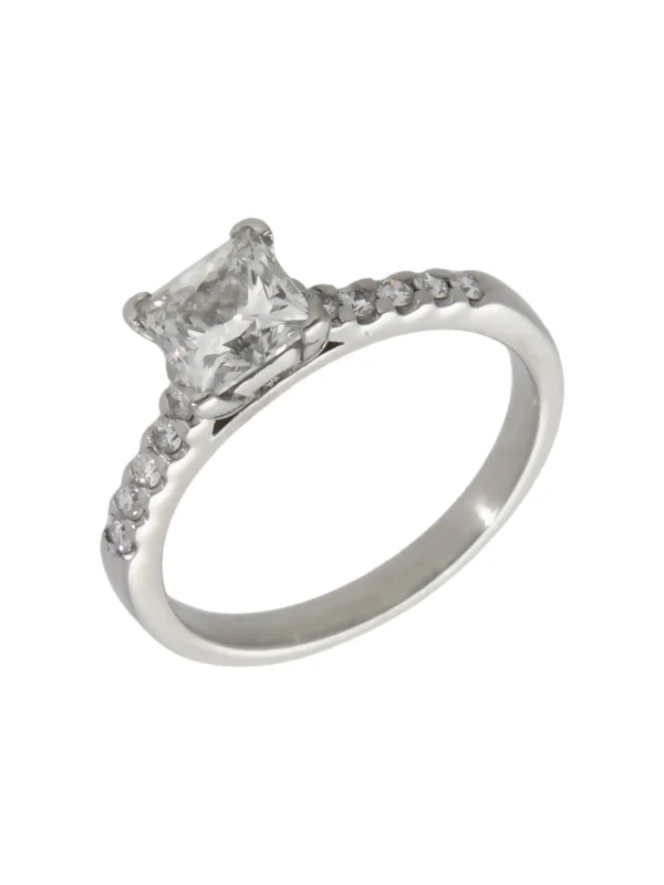 William May Platinum 1.15ct Diamond Solitaire & Shoulders Ring