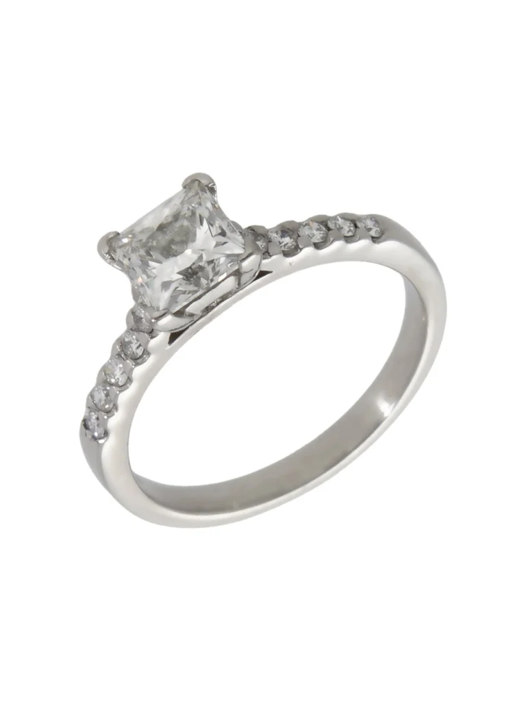William May Platinum 1.15ct Diamond Solitaire & Shoulders Ring