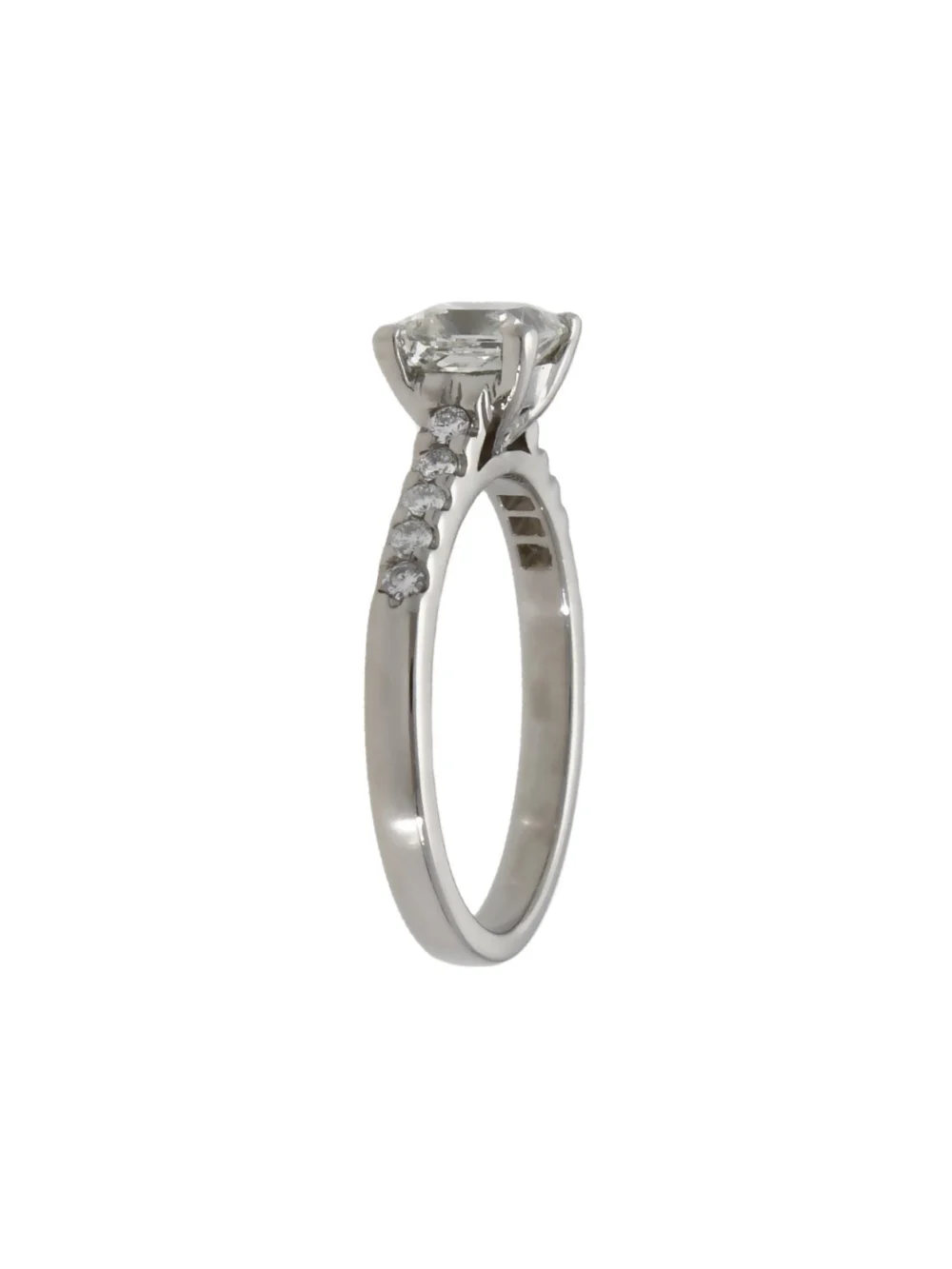 William May Platinum 1.15ct Diamond Solitaire & Shoulders Ring, view 2