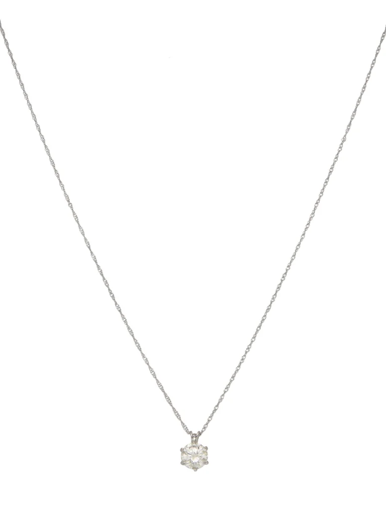 William May Platinum 1.20ct Diamond Pendant & Chain Necklace