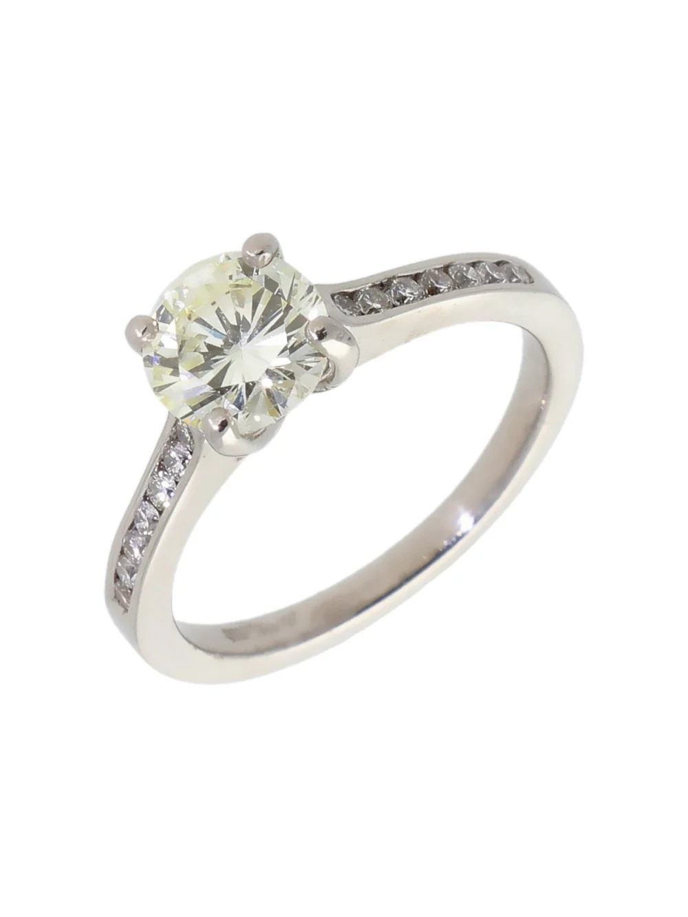 William May Platinum 1.52ct Diamond Solitaire & Shoulders Ring
