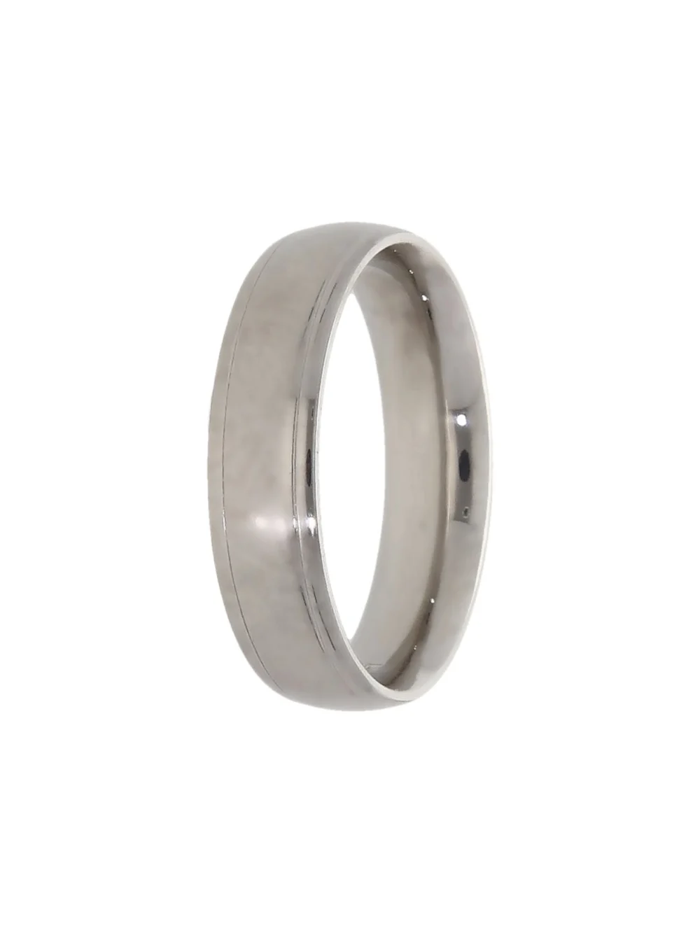 William May Platinum 5mm Edged Wedding Band Ring, view 2