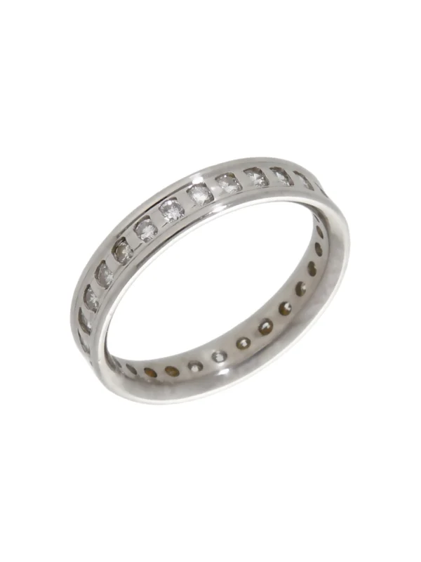 William May Platinum Diamond Set Full Eternity Band Ring