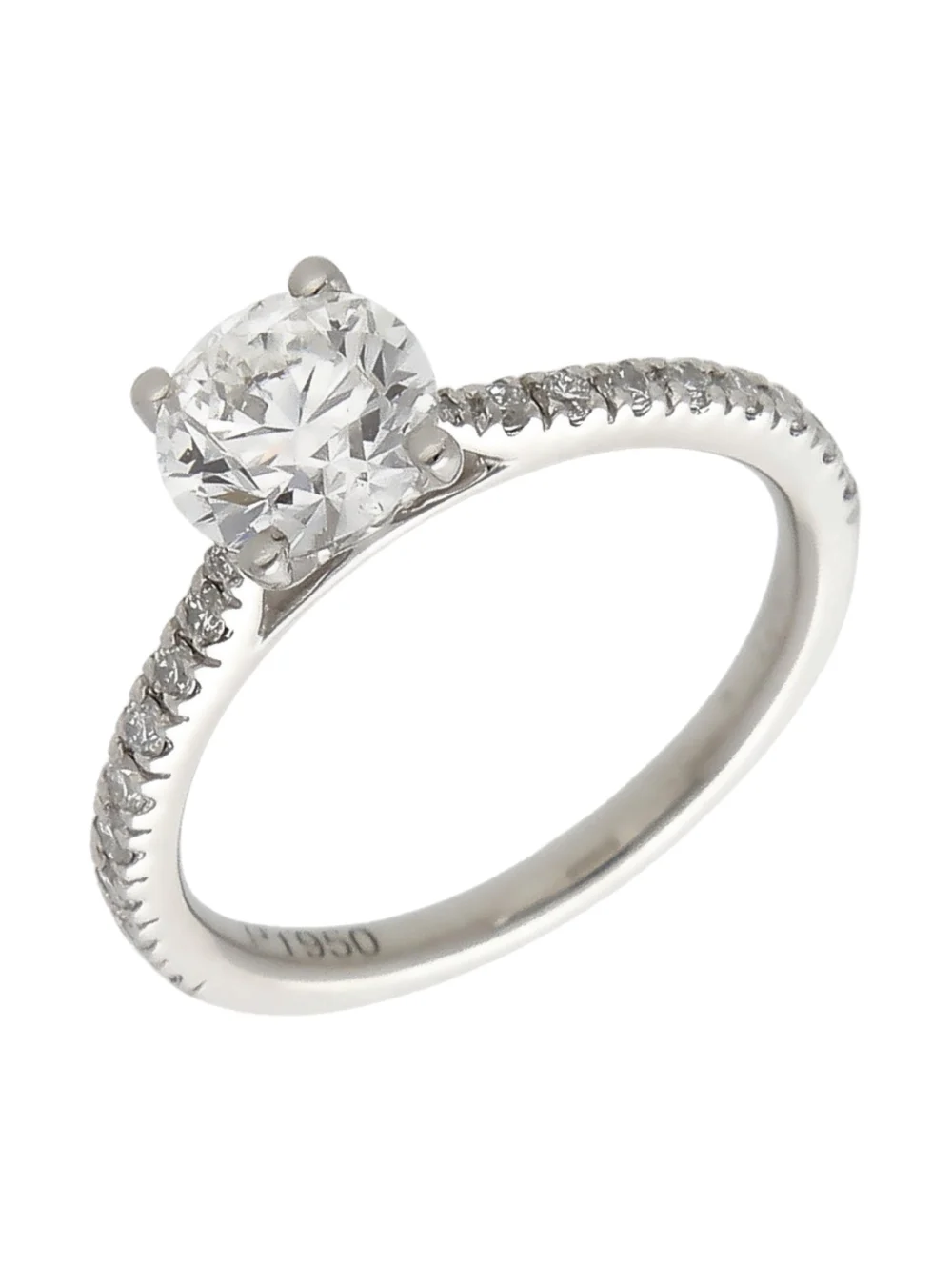 William May Platinum Gia Diamond Solitaire & Shoulders Ring