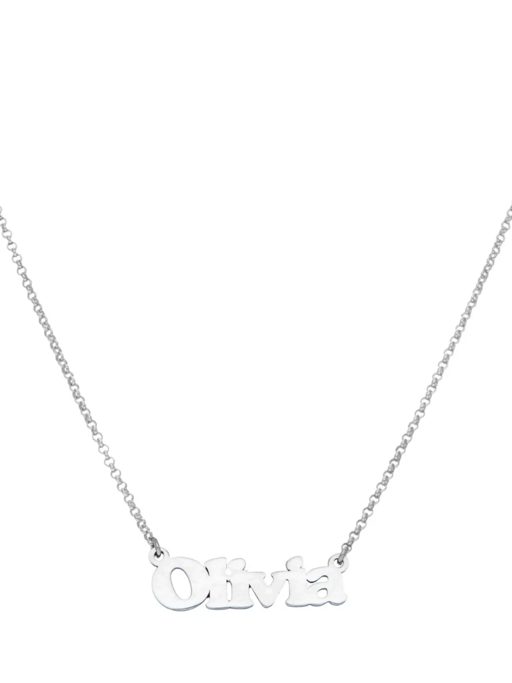 William May Sil Olivia Name Necklace, view 2