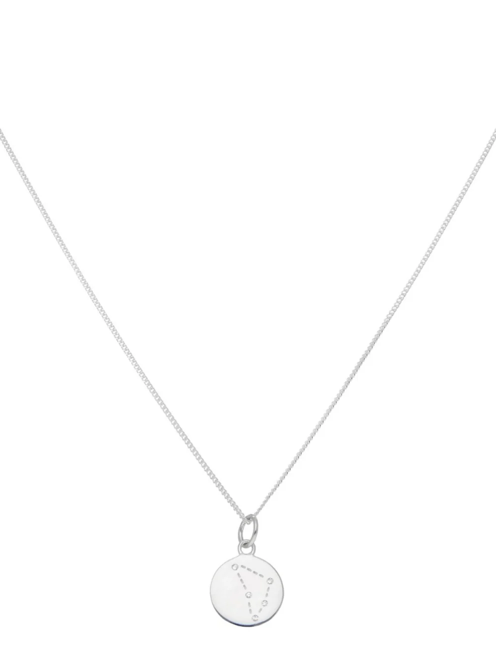 William May Silver Capricorn Constellation Cubic Zirconia Pendant & Chain, view 3