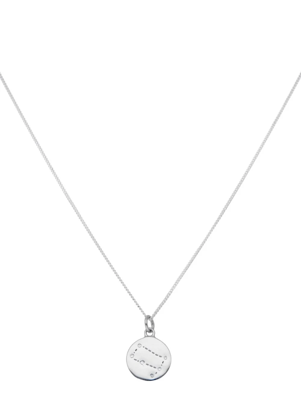 William May Silver Gemini Constellation Cubic Zirconia Pendant & Chain, view 4