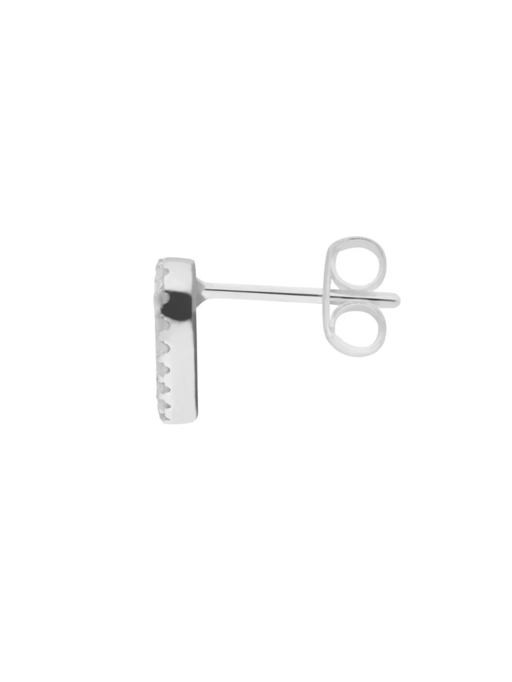 William May Silver Mother of Pearl & Cubic Zirconia Heart Stud Earrings, view 2