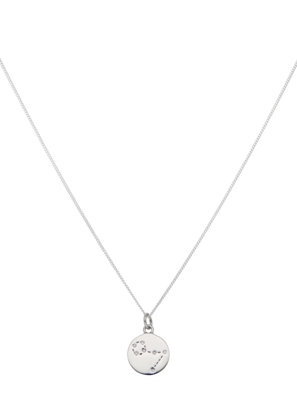 William May Silver Pisces Constellation Cubic Zirconia Pendant & Chain, view 4