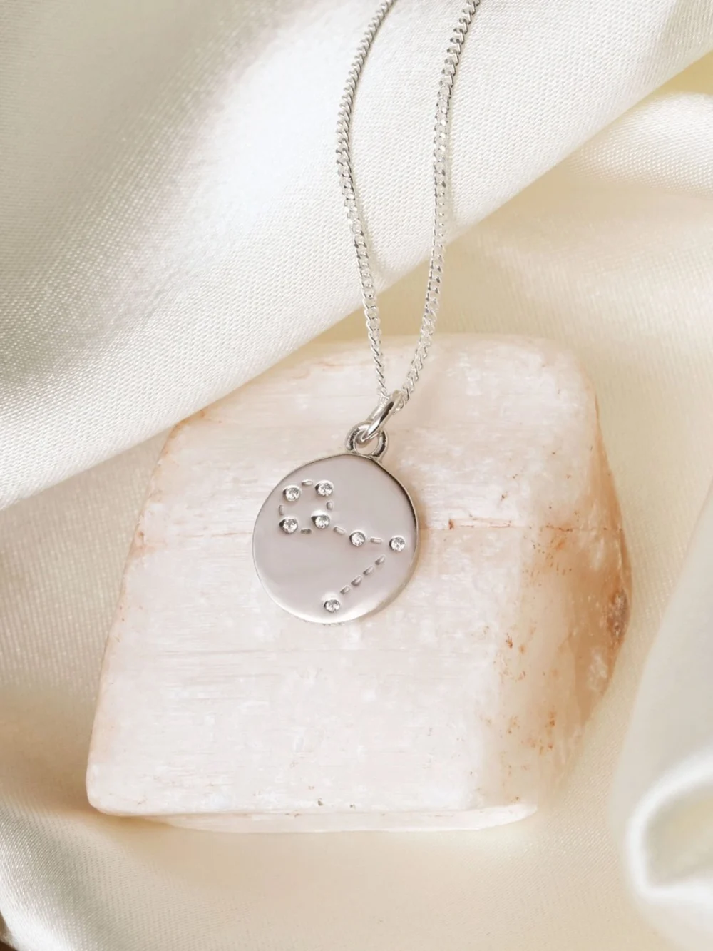 William May Silver Pisces Constellation Cubic Zirconia Pendant & Chain, view 5